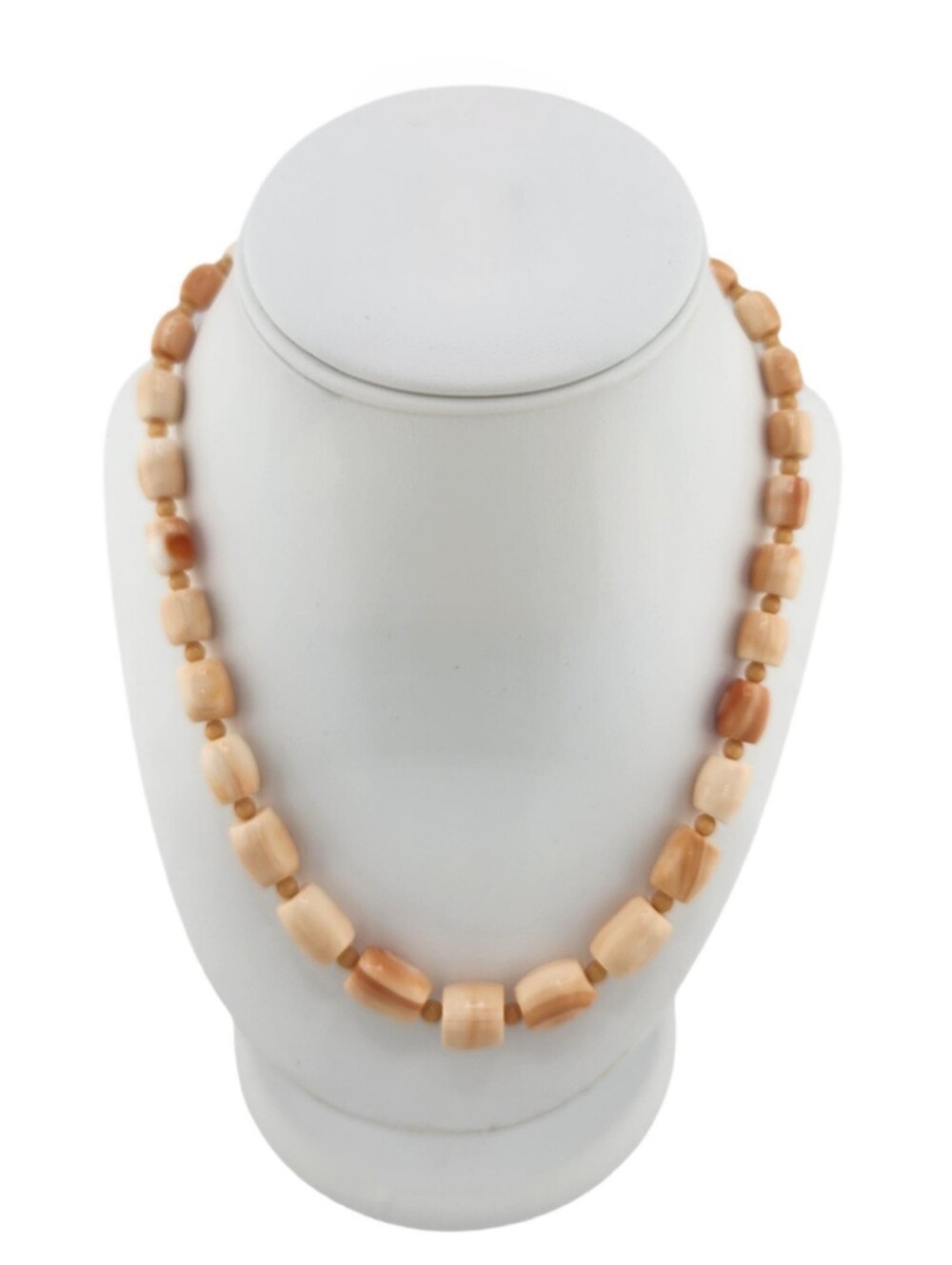 VINTAGE Marble Design Natural Look Costume Jewelry Necklace